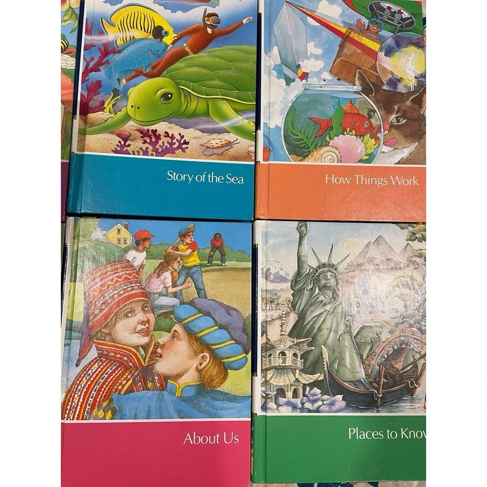 Children's childcraft book 2,4,6,7,8,10,12,13,14,15 & dictionary! 12 Book Set